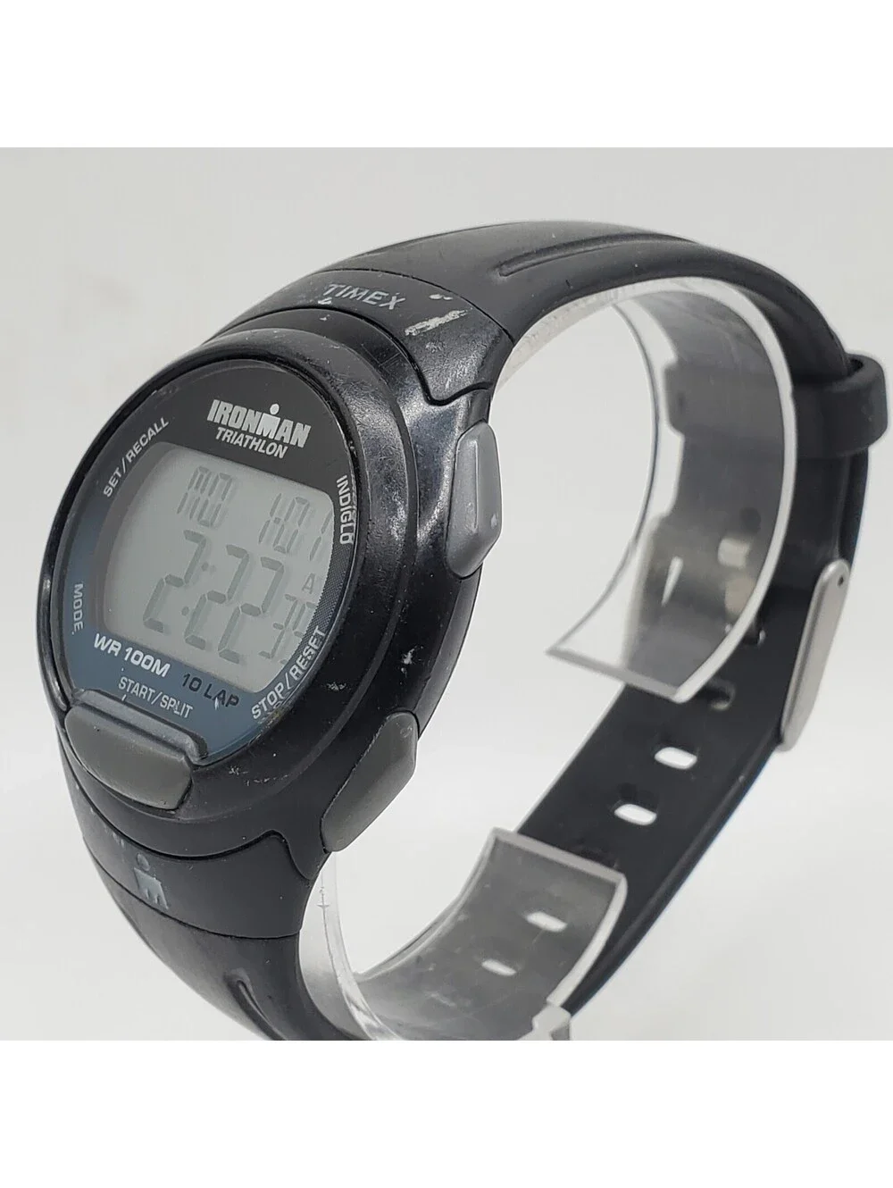 Timex Triathlon 10-lap Mens Watch 40mm Black/Gray New Battery